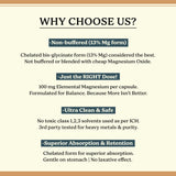 Pure Magnesium Glycinate 775 mg – 120 Vegan Capsules